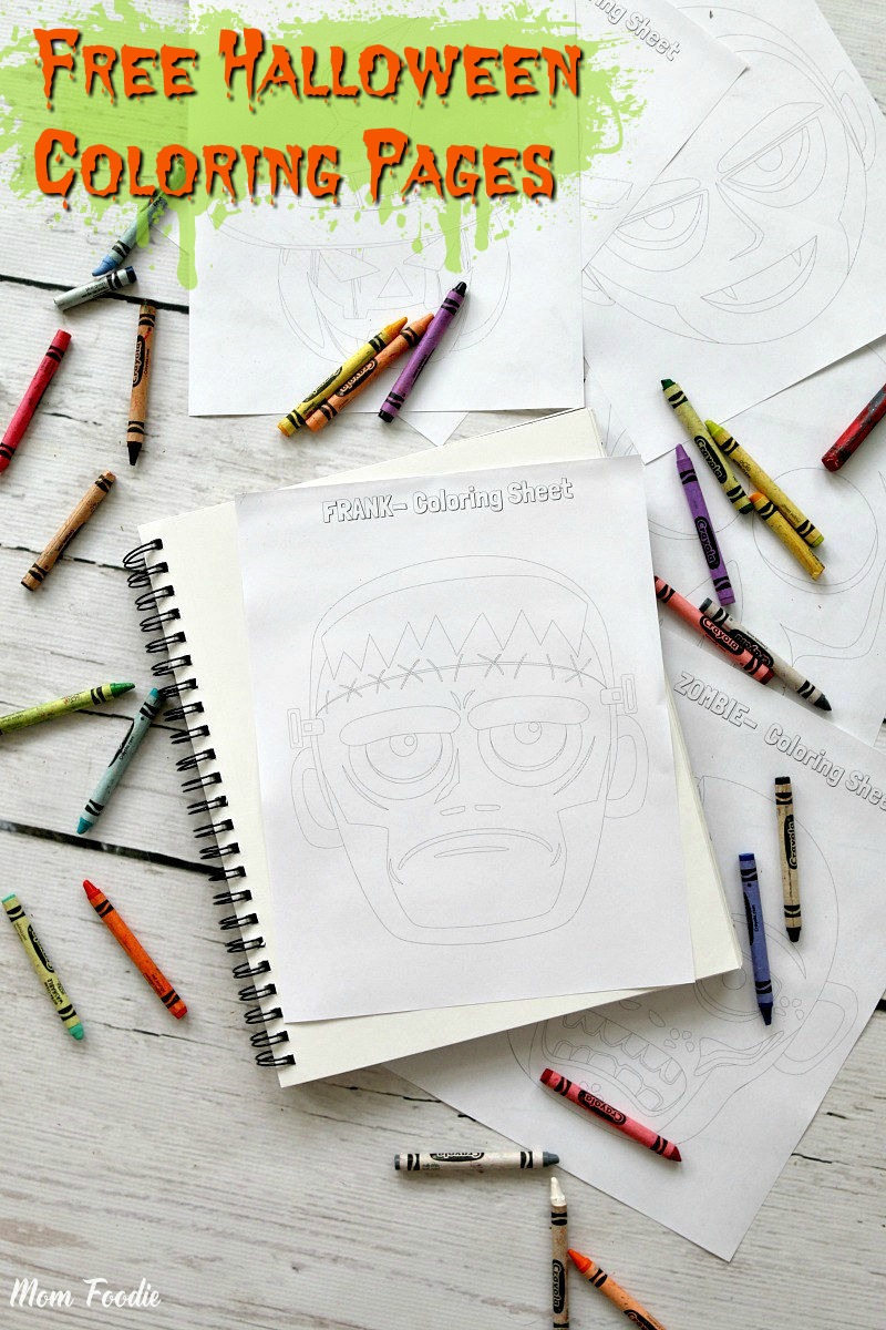 Free halloween character coloring pages printable sheets