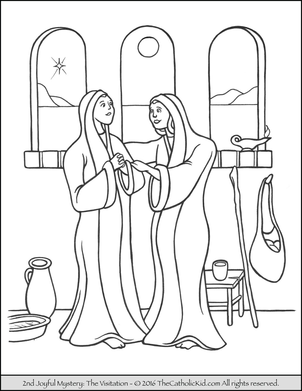 Joyful mysteries rosary coloring pages