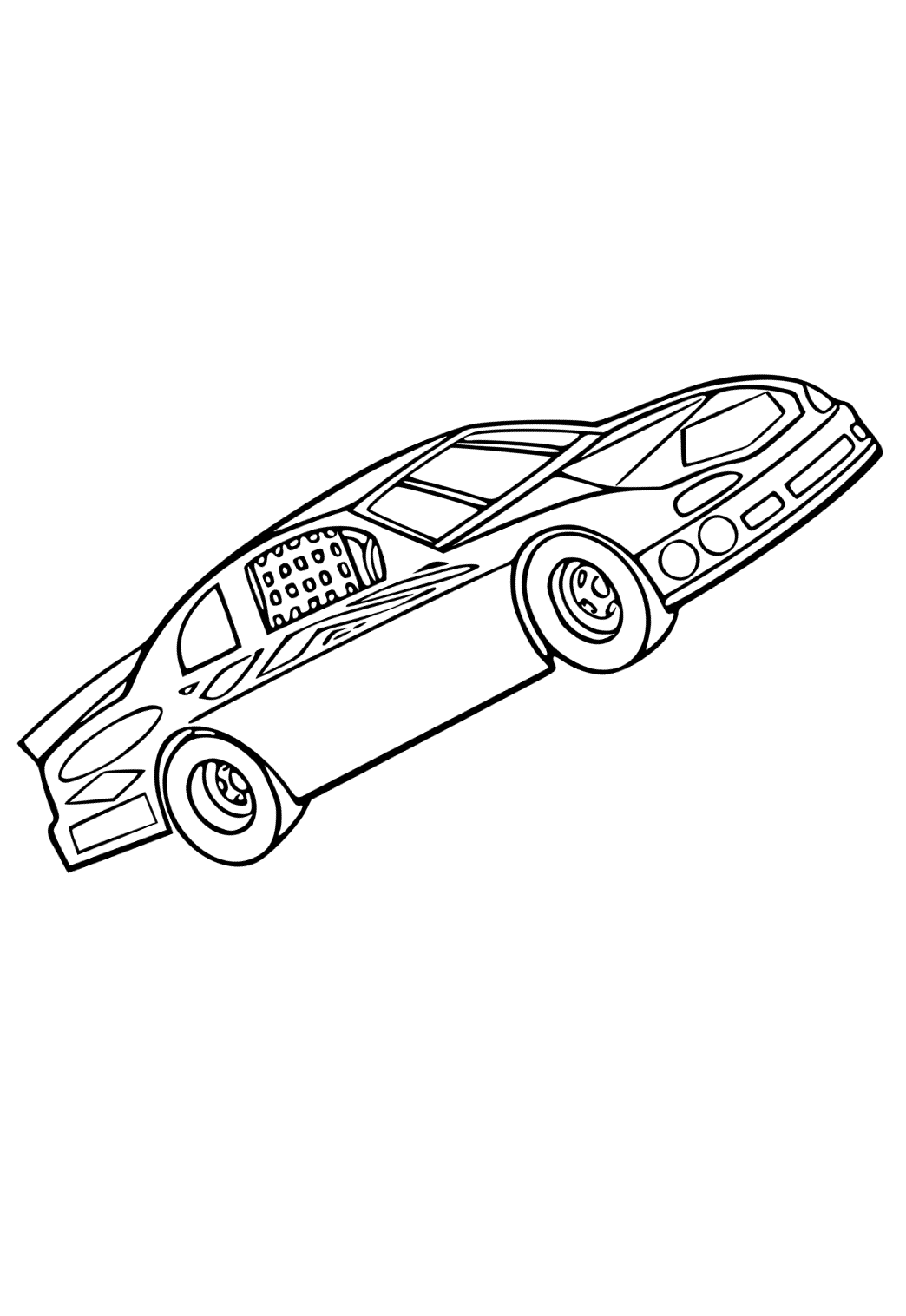 Free printable nascar car coloring page for adults and kids