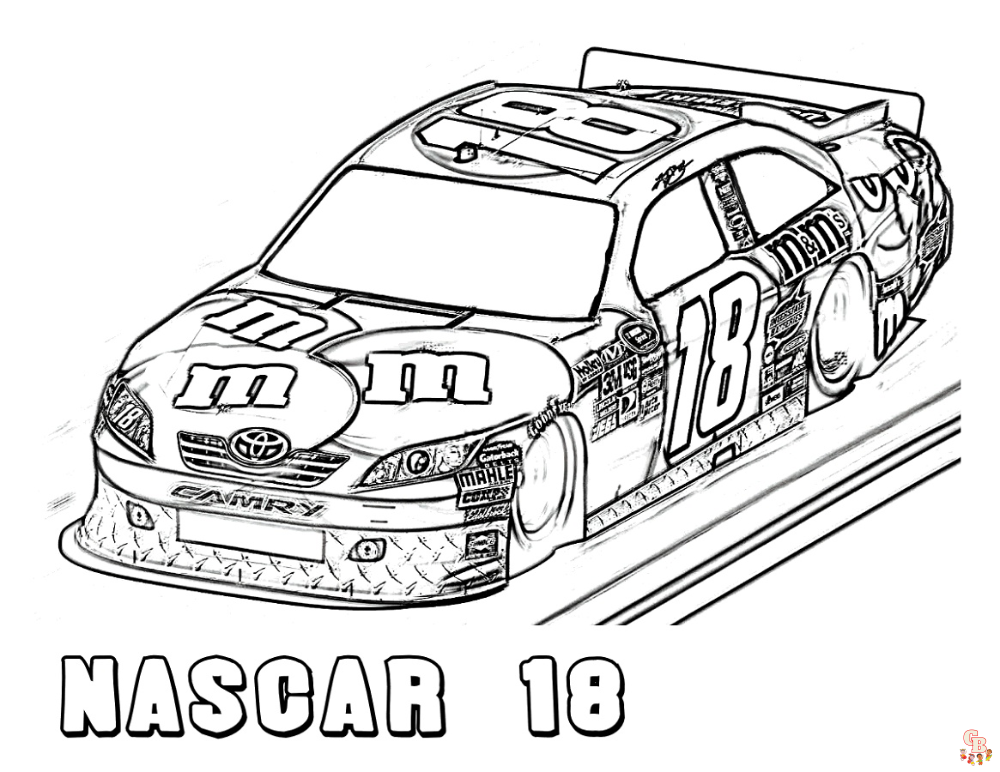 Enjoy the thrills of nascar with free printable coloring pages