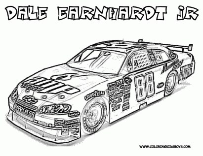 Free printable nascar coloring pages