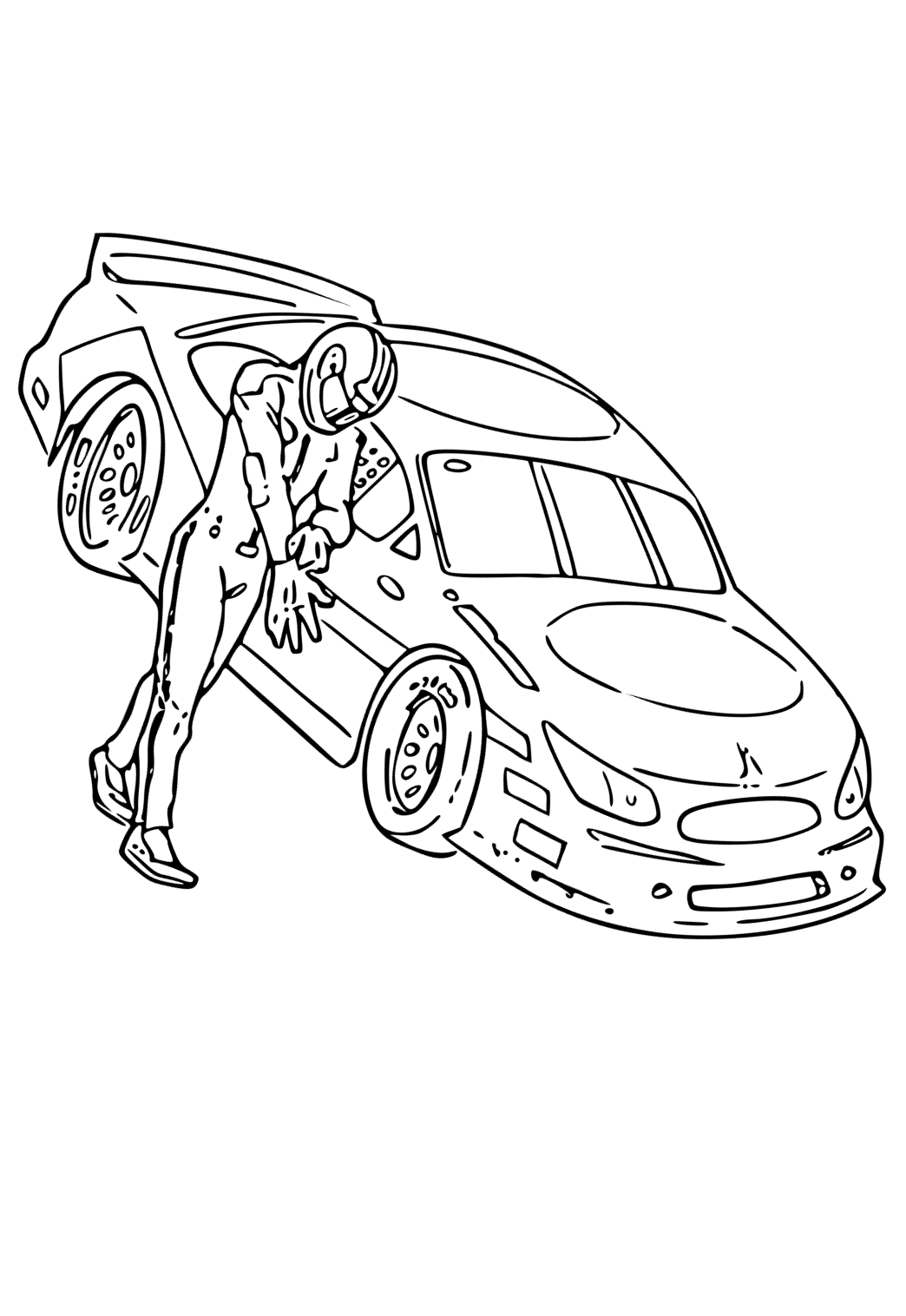 Free printable nascar pilot coloring page for adults and kids