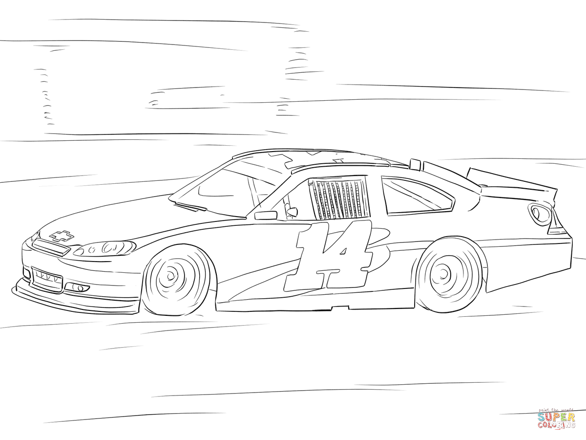 Tony stewart nascar car coloring page free printable coloring pages
