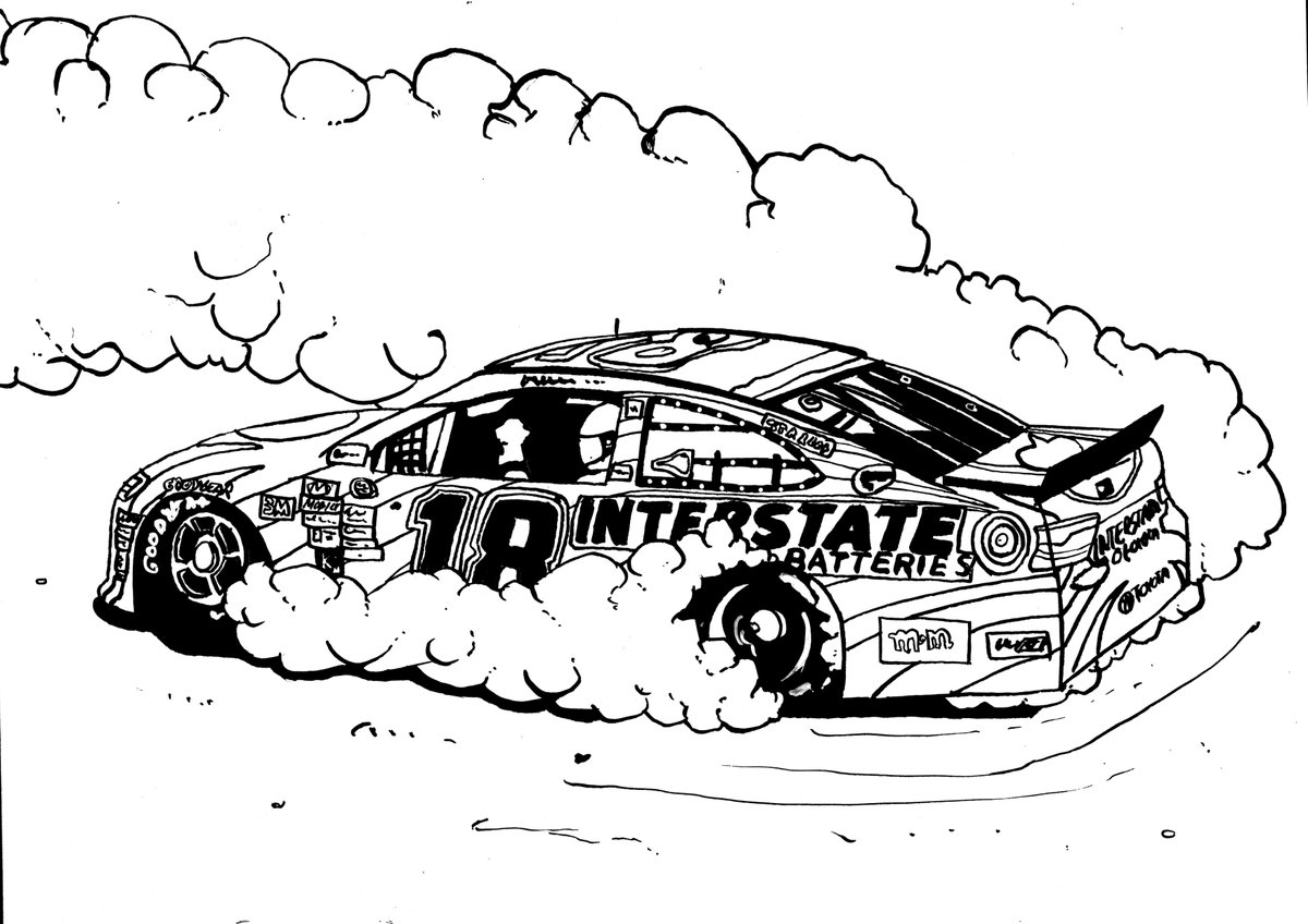 Nascar coloring pages pdf for free