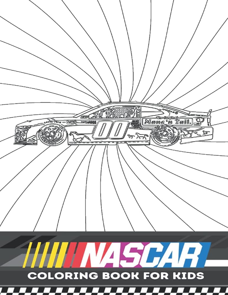 Nascar coloring book for kids national series at bristol motor speedway nascar coloring pages spielberg steven f books