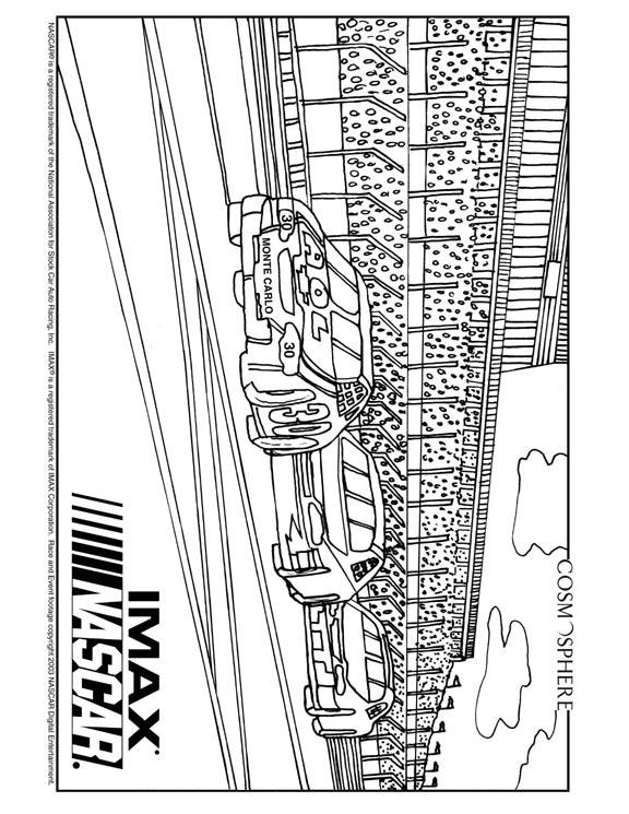 Nascar coloring page one