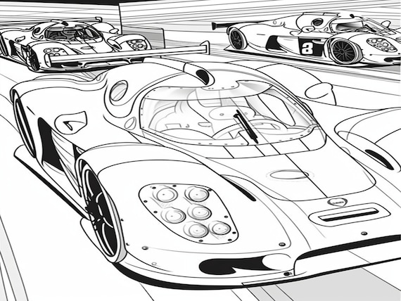 Sports car coloring pages high