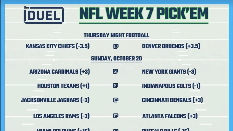 Printable nfl weekly pick em sheets for week research