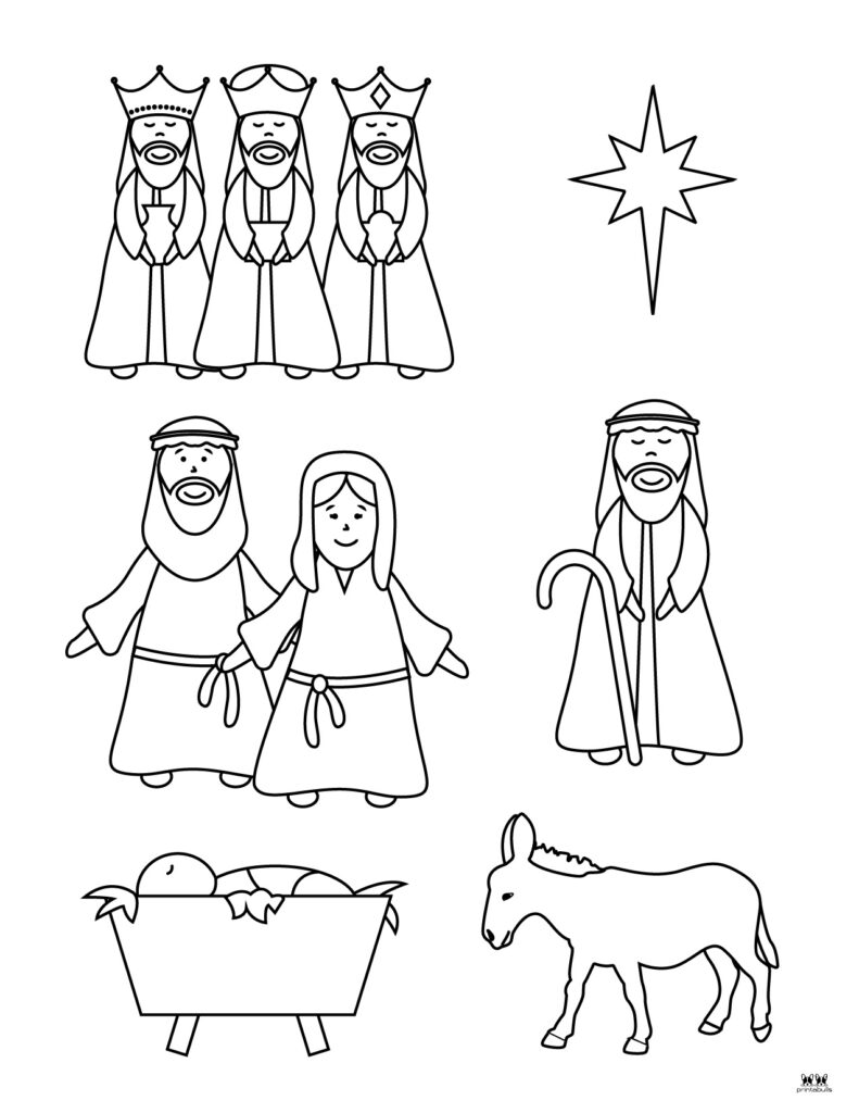 Nativity coloring pages