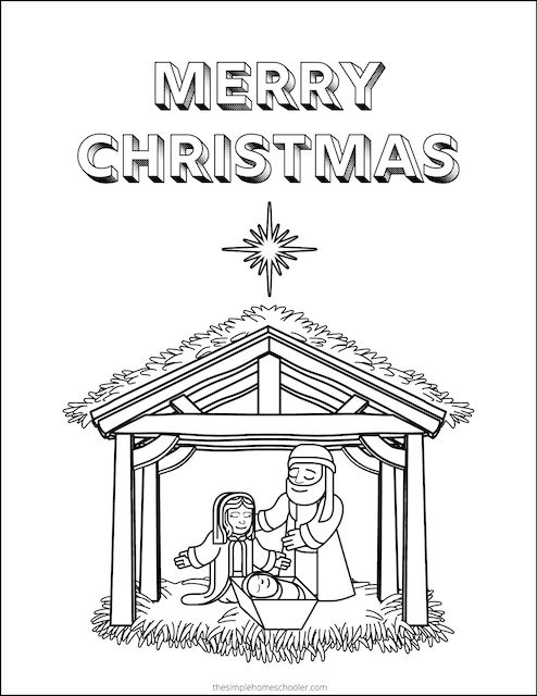 Free nativity coloring pages perfect printable christmas fun