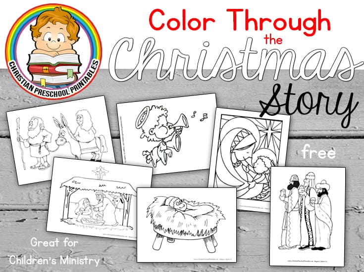 Nativity scene bible coloring pages