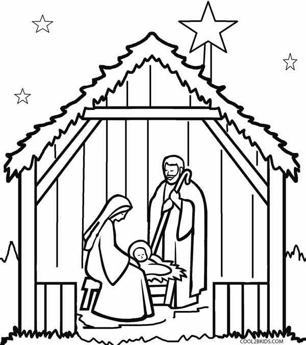 Printable nativity scene coloring pages for kids coolbkids nativity coloring pages printable christmas coloring pages free christmas coloring pages