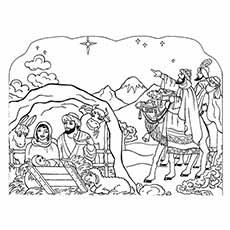 Free printable nativity coloring pages online for kids