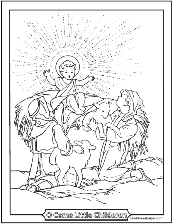 Printable christmas coloring pages âï jesus mary nativity scenes