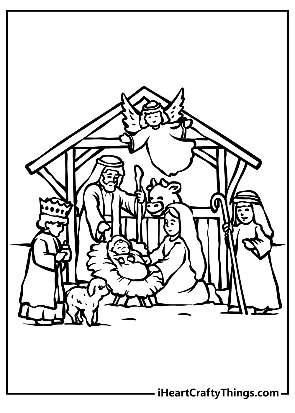 Nativity coloring pages free printables