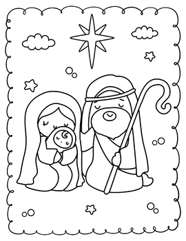 Printable christmas nativity coloring pages nativity coloring sheets coloring