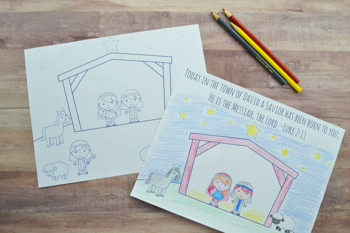 Nativity coloring pages â mary martha mama