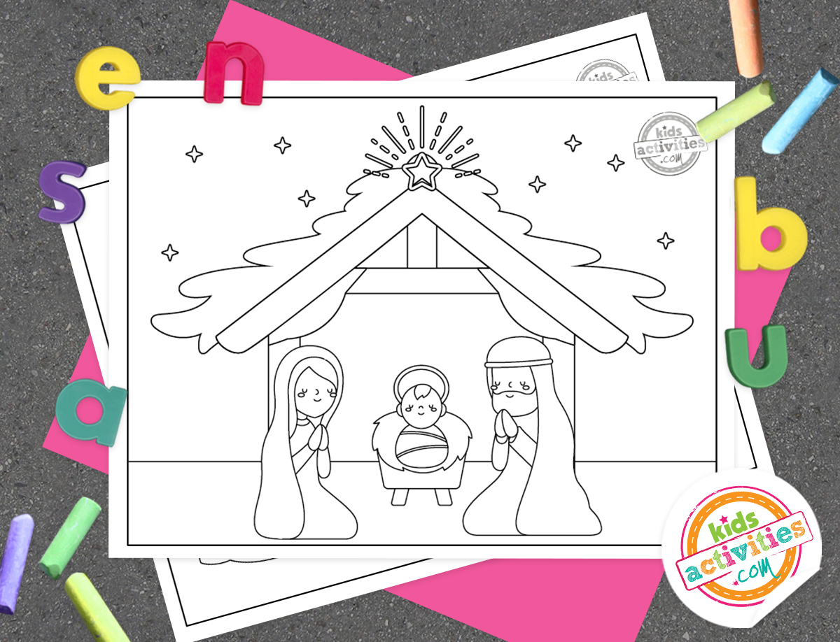 Free printable nativity coloring pages kids activities blog