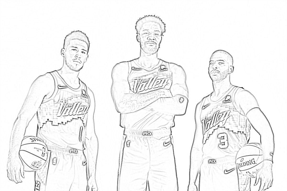 Phoenix suns coloring page for those with little guys and gals rsuns