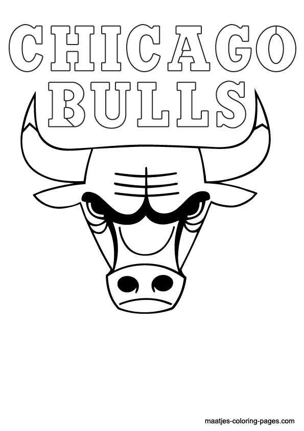 Nba chicago bulls logo coloring pages