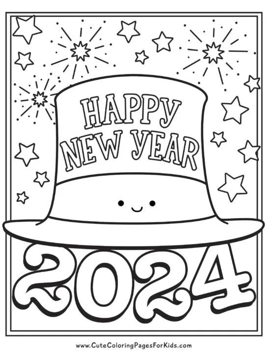 New years coloring pages free printables for