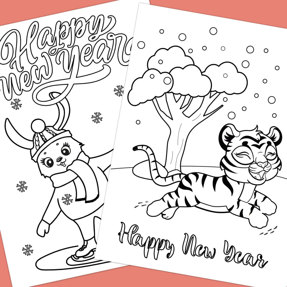 Free new year coloring pages âprintable