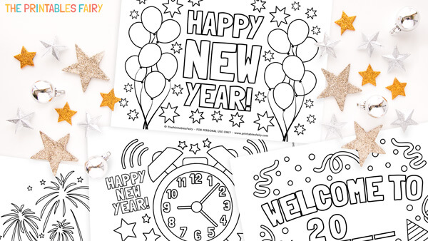 New years eve coloring pages