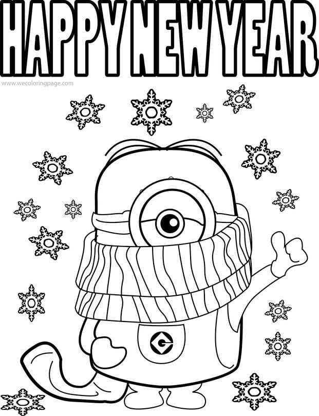 Printable new year coloring pages pdf