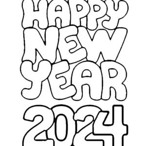 New year coloring pages printable for free download