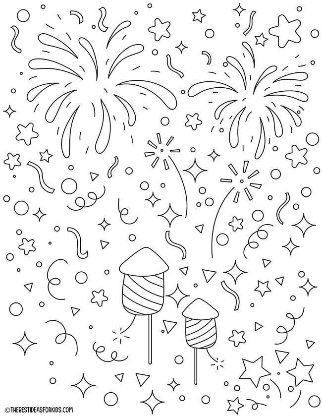 New years coloring pages free printables