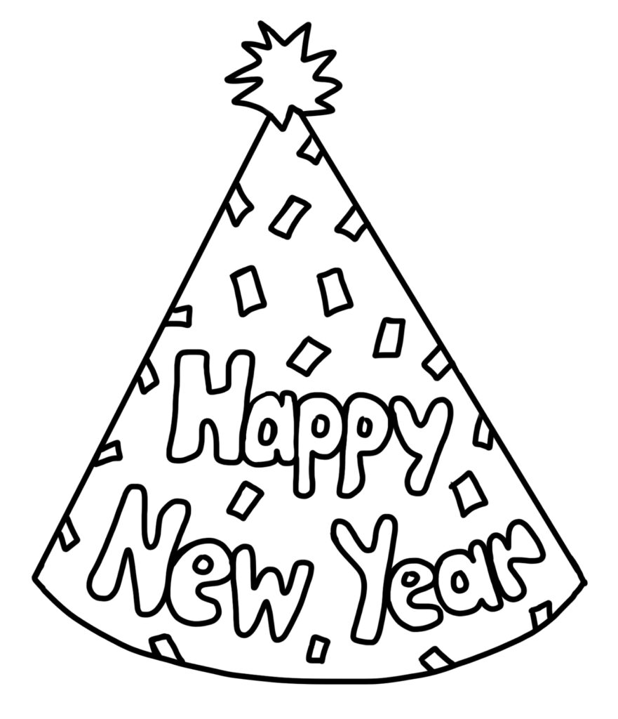 Free printable new years coloring pages for kids