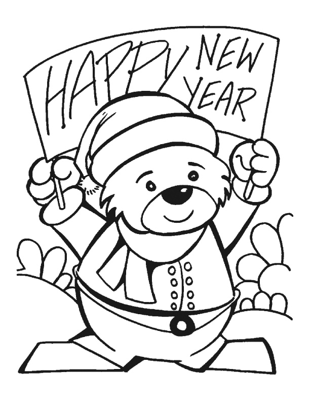 Free printable new years coloring pages for kids