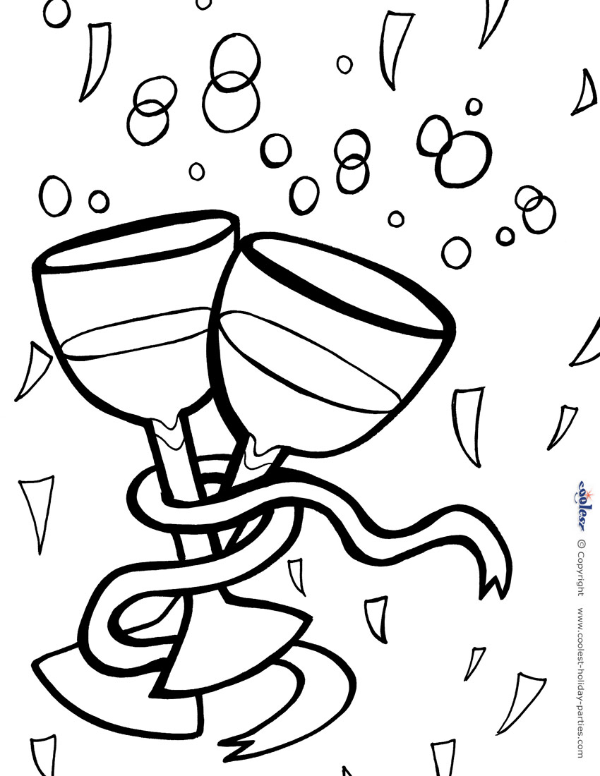 Printable new years coloring page