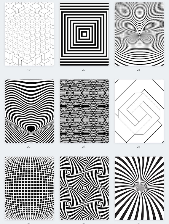 Page d optical illusion digital adult coloring book printable pdf coloring book instant download adult coloring book download now