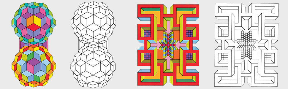 Visual illusions coloring book dover design coloring books spyros horemis books