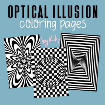 Cool optical illusion coloring pages by teacher katys art room