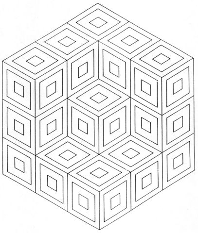 Free op art coloring pages