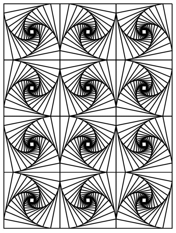 Coloring pages for adults optical illusion printable free to download jpg pdf