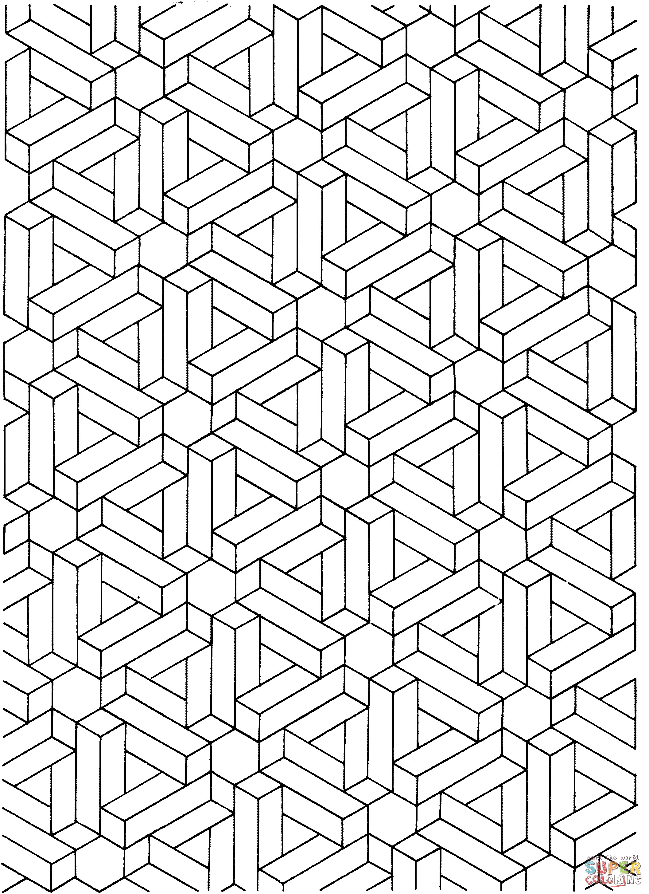 Optical illusion papercraft visual illusion loring pages and print for free