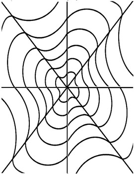 Op art coloring page by life in corncob tpt