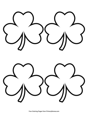 Simple shamrock outline coloring page â free printable pdf from
