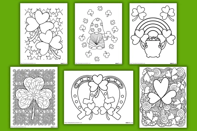 Free printable shamrock coloring pages for kids