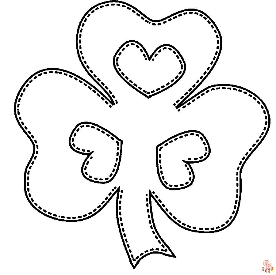Shamrock coloring pages free printable and easy to color