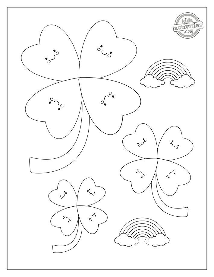 Printable lucky shamrock coloring pages perfect for st patricks day kids activities blog