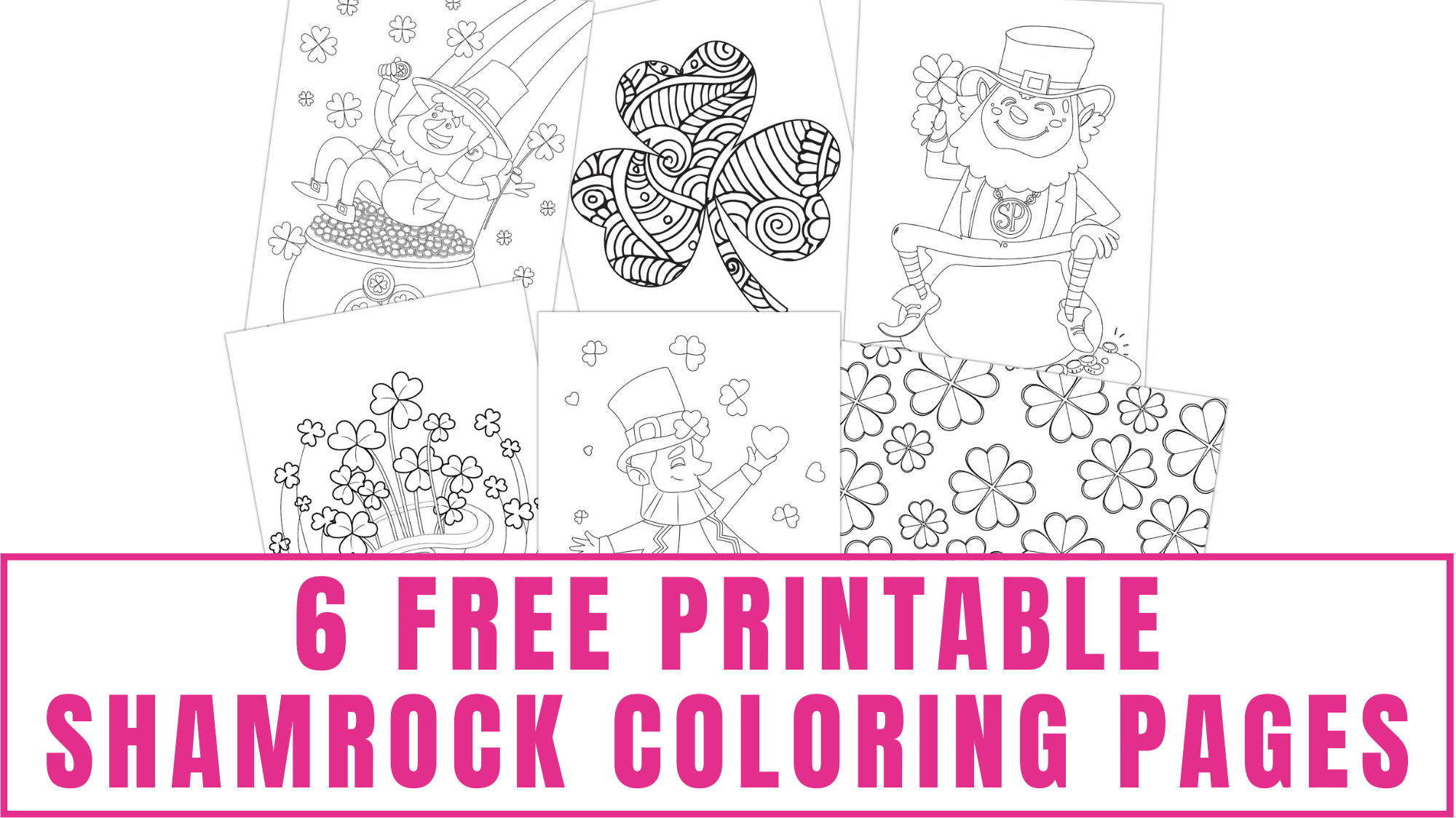 Free printable shamrock coloring pages