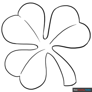 Shamrock coloring page easy drawing guides