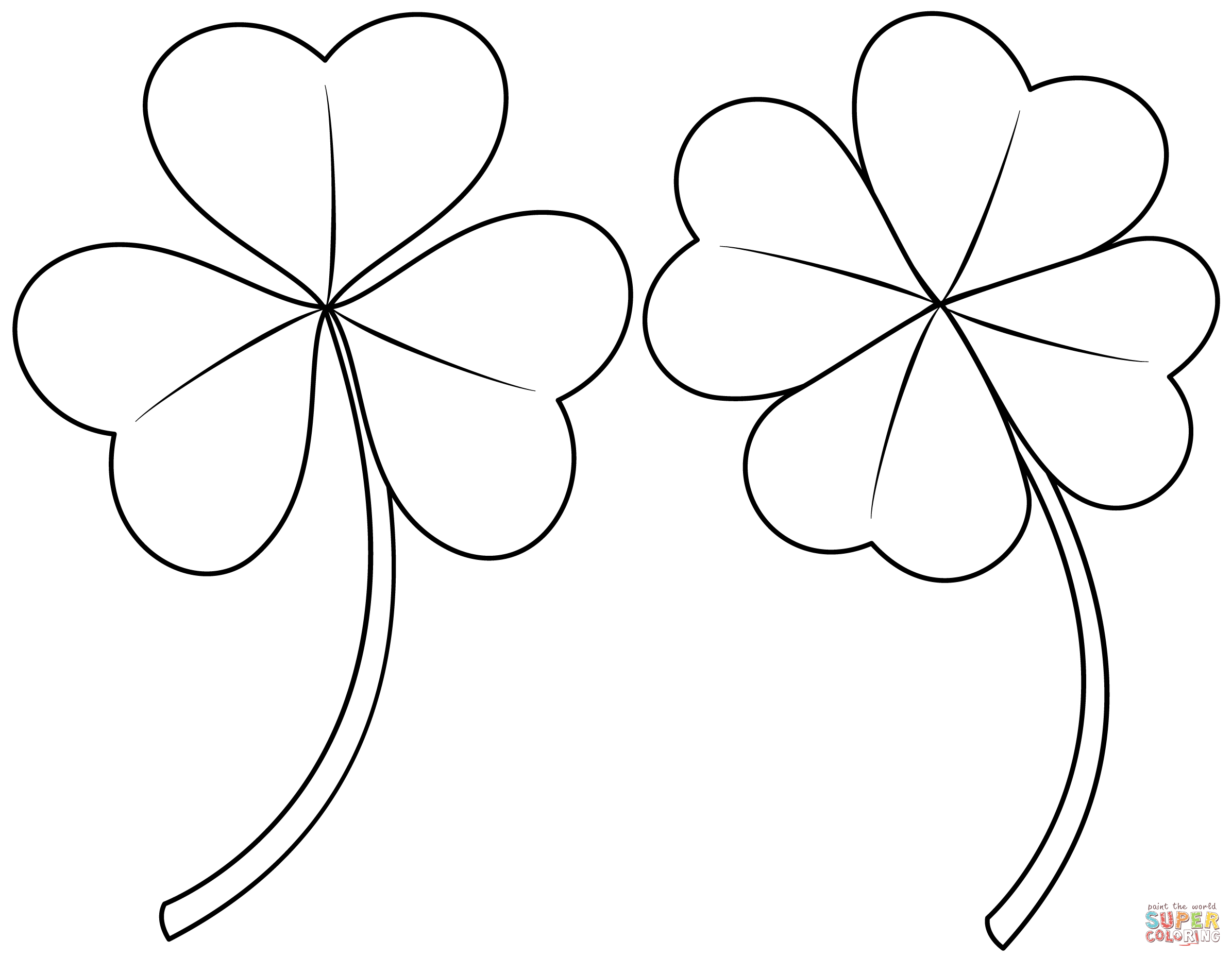 Shamrock coloring page free printable coloring pages