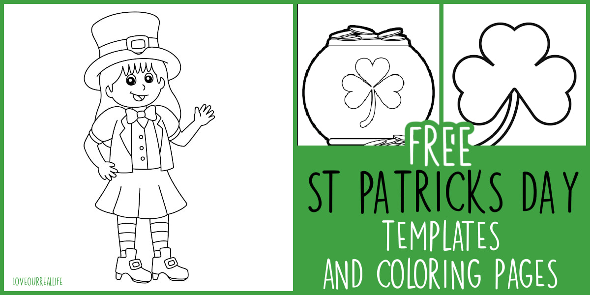 Free printable shamrock templates for coloring or st patricks day crafts â love our real life