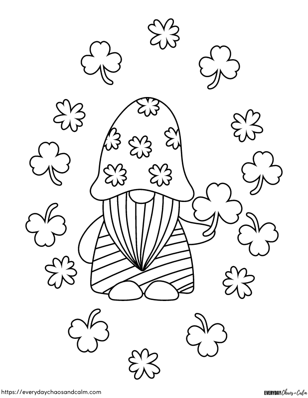 Free printable shamrock coloring pages for kids