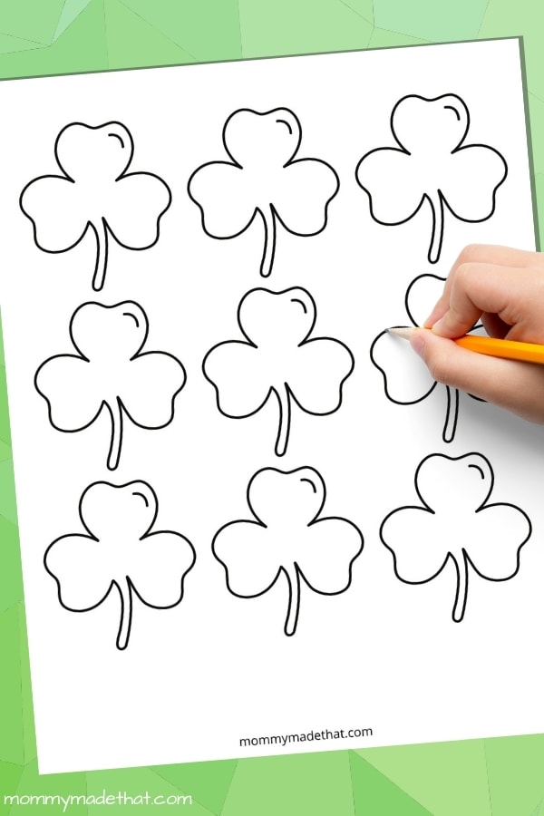 Free printable shamrock template for crafts and activities